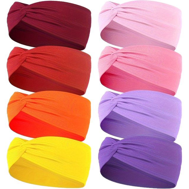 Wide Elastic Headband Hairband Pilates Yoga Fitness Running Cycling Sweatband Turban Makeup Hair Hoop Makeup Headwrap for women