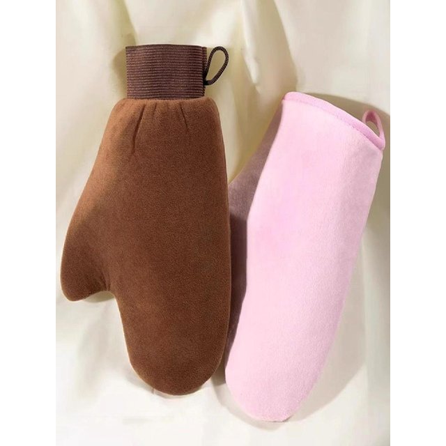 Durable Reusable Lotion Applicator Washable Sunless Fake Tan Self Tanner Mitt Double-Sided Body Face Self Tan Glove