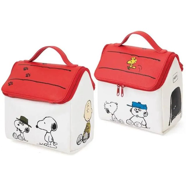 Snoopy Cosmetic Bag Anime Girl Wash High Capacity House Shape Storage Student Portable Cosmetic Simple Wholesale