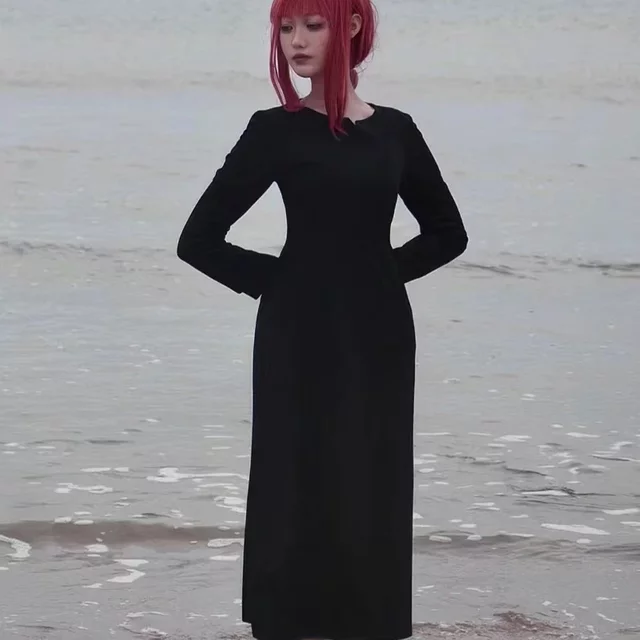 Anime tronçonneuse homme Makima robe noire Cosplay Costume Performance robes tenues Halloween mascarade fête d'anniversaire cadeau