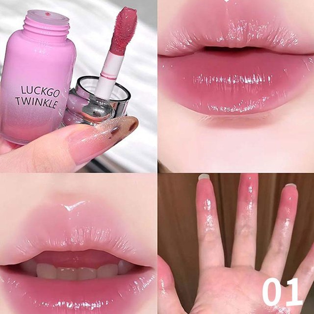 Mirror Lip Lip Gloss Long-lasting Moisturizing Water Gloss Glass LipstickL Long-Lasting Non-stick Transparent Color Cosmetics