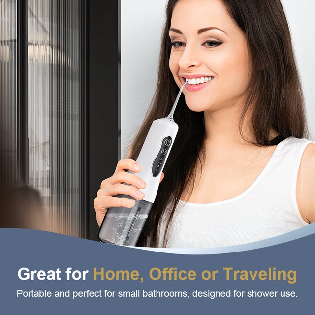 Oral Irrigator USB Charging Water Dental Drill Portable Dental Sprayer 300ML Water Tank Waterproof Oral Care Cleaner