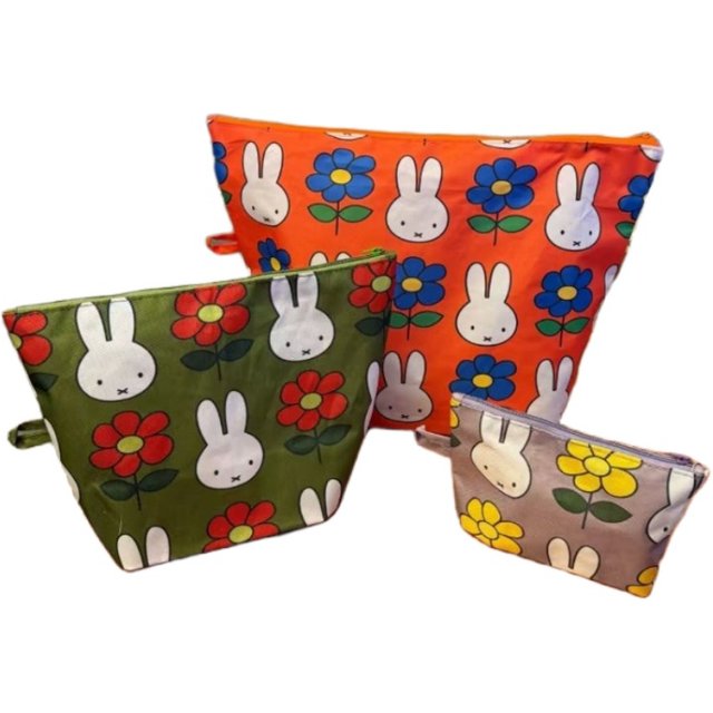 Miffy Cosmetic Bag 3-piece Set High-value Digital Cartoon Printed Men's and Women's Portable Wash Multi-function Storage Bag