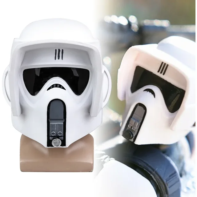 Casque Scout de la série blanche, masques complets pour Halloween, mascarade, carnaval, spectacle