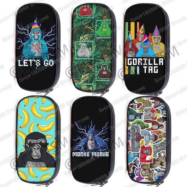 2025 New Game Gorilla Tag Print Pencil Case Funny Game Pencil Box School Pen Holder Cosmetic Case School Supplie Gift