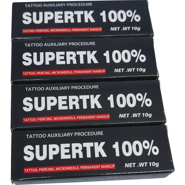 Newest 100% Supertk Tattoo Cream Before Permanent Makeup Microblading Piercing Eyebrow Lips Liner Body Beauty 10g