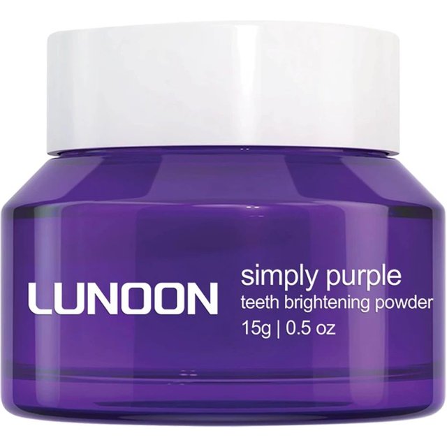 Purple Teeth Brightening Powder 15g Enamel-Safe Stain Remover for Brighter Mint Freshness Teeth Whitening Booster w/ Xylitol