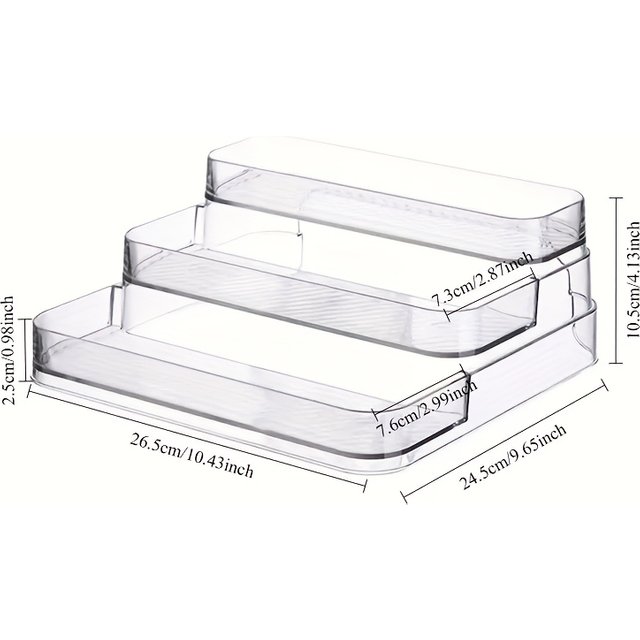 Perfume Storage Box - Cosmetic Storage Box, Sturdy Transparent Rack, Suitable for Kitchen and Bathroom Countertop Cabinet Storag