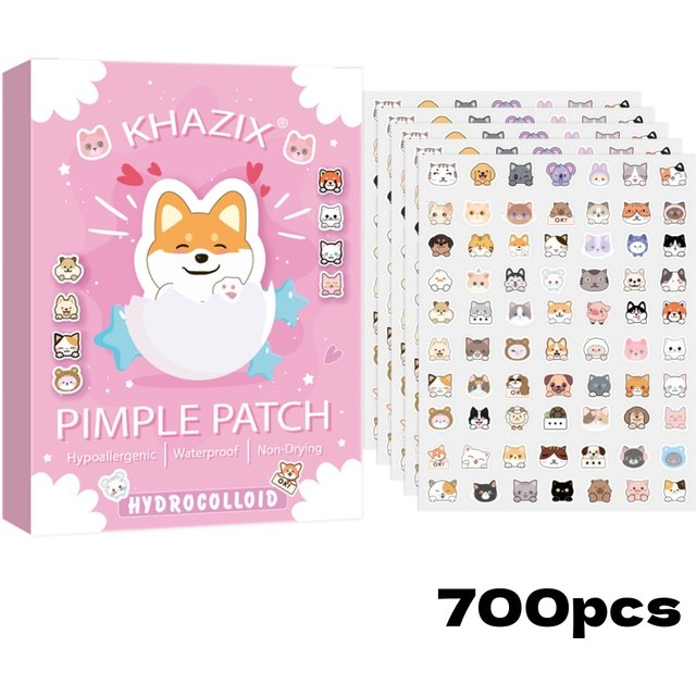 700 pcs Cartoon acne patch, cute cat-shaped facial concealer acne patch, safe, non-toxic, gentle and non-irritating