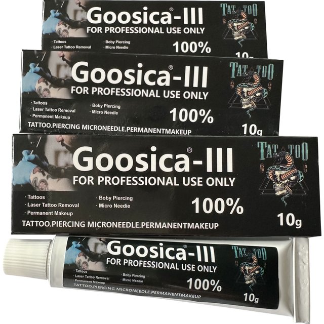100% Newest Goosica-III Tattoo Cream Before Permanent Makeup Microblading Piercing Eyebrow Lips Liner Art Supplier 10g