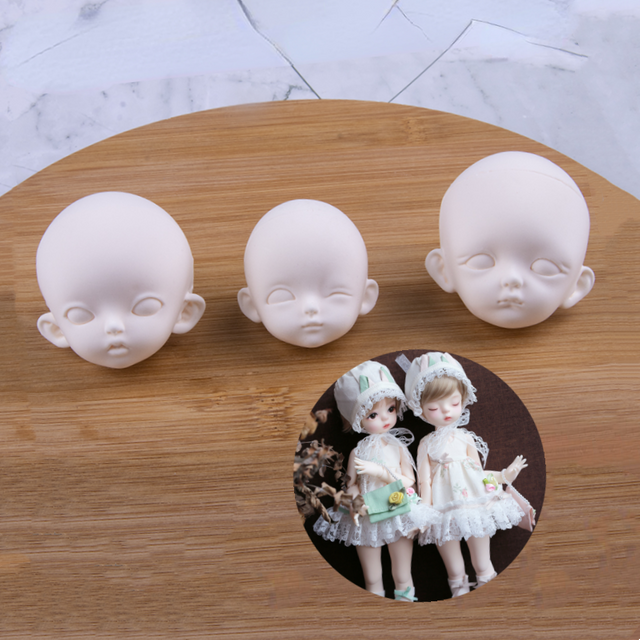 Polymer Clay 6 Divide Facial Silicone Mold DIY Pottery Cartoon Dolls Anime Characters Face Outline Decorative Modeling Tools