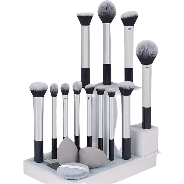 15pcs Makeup Brush Set, Including Powder Brush, Blush Brush, Highlighter Brush, Eyeshadow Brush, Eyelash Brush, Eyeliner Brush,