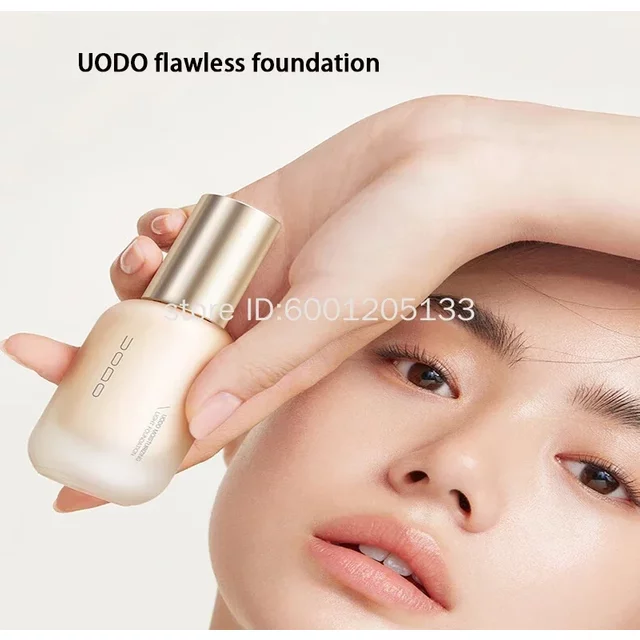 UODO Foundation Liquid Non-Sticky Powder Concealer Cream Moisturizing Oil Control Dry Skin Foundation Creamy Skin Face Makeup