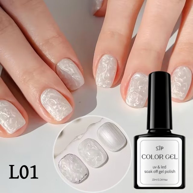 New Thread Gel Nail Polish Gel, Trendy Fine Flash Pearl Shell Texture, High Saturation Gloss, Salon Home DIY
