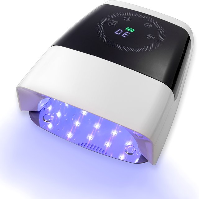 132W Wireless UV LED Nail Lamp Rechargeable Nail Dryer Cordless Gel Lamp Professional Curling Lamp for All Gel Nail Polish