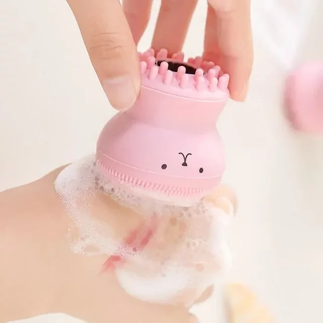Silicone Face Cleansing Brush Face Washing Pore Cleaner Exfoliator Face Brush Washing Facial Brush Skin Care Octopus Shape 1pcs