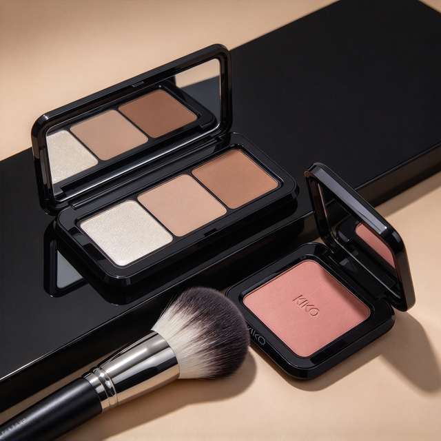 KIKO MILANO Contour Obsession Palette 2 Contour Powder & 1 Highlighter Face Makeup Palette Blendable Sculpting Contour Kit
