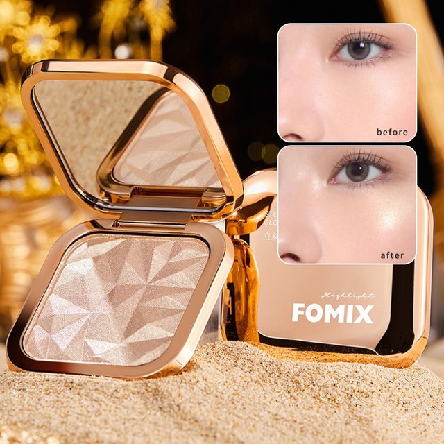 High gloss powder waterproof and sweat resistant makeup pearlescent fine glitter repair and brightening integrated plate