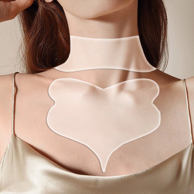 Silicone Chest Wrinkle Pads Reusable Anti Wrinkle Chest Patches for Overnight & Side Sleeping Unisex Anti-Aging Skincare