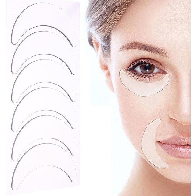3Pairs Reusable Waterproof Silicone Anti-Wrinkle Eye Pads Beauty Patches for Eye Skin Care Under Eye Cream Wrinkle Remover Patch