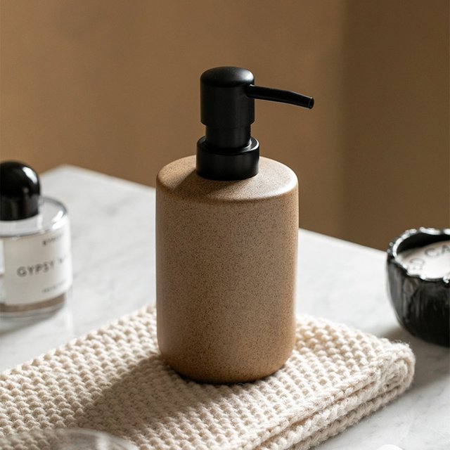Vintage Pottery Lotion Bottle 350ML Squeeze Bottle Simple Bathroom Soap Dispenser Shampoo Body Lotion Conditioner Bottled