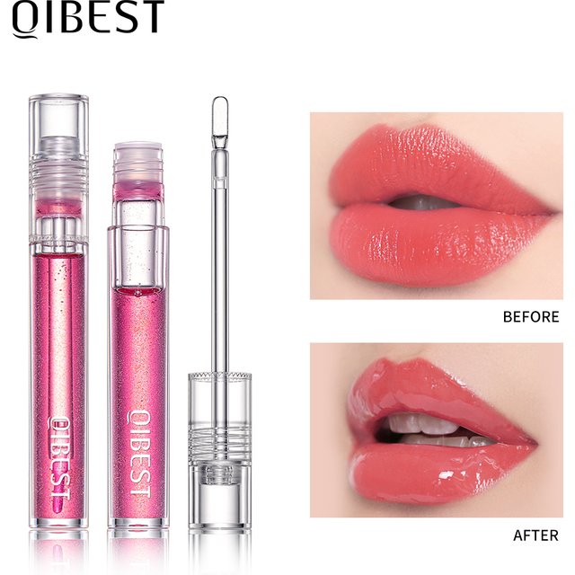QIBEST Moisturizer Plumper Lip Gloss Lip Tint Natural Nutritious Long-lasting Plumping Lips Balm Cream Care Cosmetics Makeup