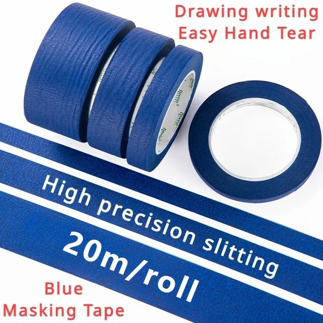 3Rolls 20m/Roll Paint Tape Multi-Surface Masking Easy Removal Paint Tape Security Wall Painting Crafts Art Construction Home