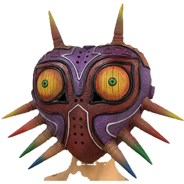Majora's Mask of Zelda Scary Realistic Face Mask Halloween Cosplay Costume Prop for Adults Teens Game Party Mask