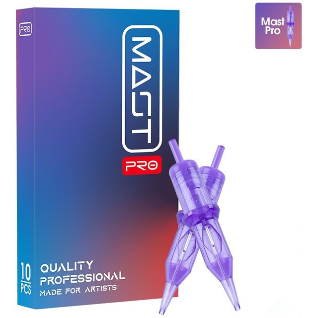 10Pcs Tattoo Cartridge Needles Curved Magnum Disposable Sterilized Safety Needle for Permanent Makeup Tattoo Machine