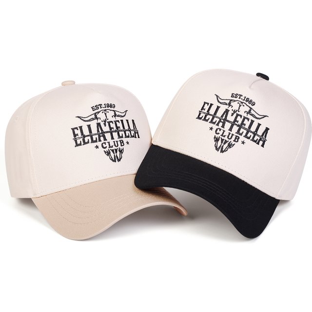 Unisex ELLA FELLA CLUB Letter Embroidery Baseball Caps Spring Autumn Outdoor Adjustable Casual Hats Sunscreen Hat Sports Cap