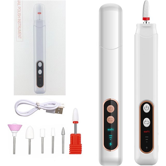 Professional Manicure Pedicure Kit Cordless Electric Nail File Set Nail Drill Machine Hand Foot Care Tool for Grind Trim Polish