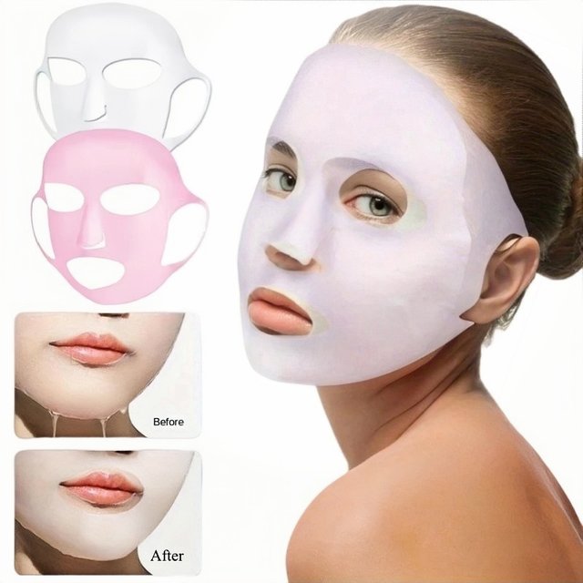 1/2PCS 3D Reusable Wrinkle Smoothing Silicone Face Mask Holder For Sheet Masks Moisturizing Facial Mask Cover Prevent Evaporatio