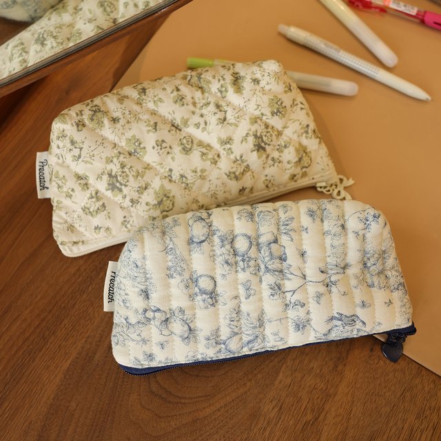 Multifunctional Fabric Trumpet Storage Bag Pen Bag Wenqian Bag Portable Multi-Function Eyebrow Pen Makeup Brush Makeup Bag