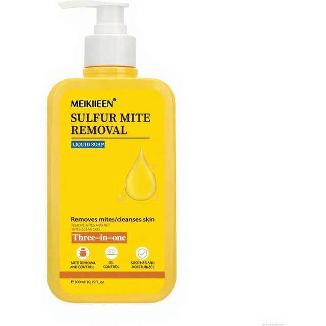 300ml Sulfur Mite Removal Scrub Soap Shower Gel Body Wash Deep Back Cleaning Large Bottle Body Wash Daily Anti-Acne Shower Gel