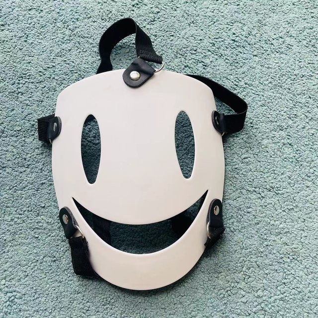 Masque Facial Complet en Plastique Blanc, Polaire, Accessoires de Cosplay d'Halloween, ixde Carnaval