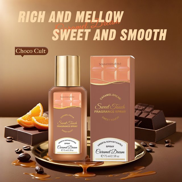 75ml Caramel Dream Fragrance Spray Long-lasting Fragrance Fresh Floral Fruity Gourmet Tune Elegant Charm Neutral Eau de toilette
