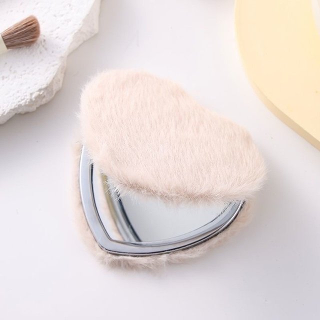 Folding Makeup Mirror Double-sided Mini Pocket Travel Handheld Mirror Elegant Valentine's Day Gift Cosmetic Mirror Student