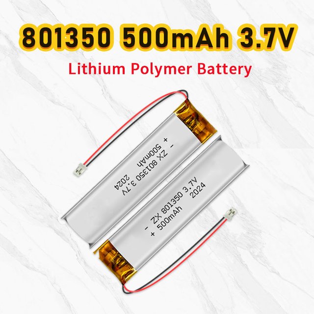 500mAh Battery 801350 3.7V Li-Po Batteries Lithium Polymer 081350 Cell for Recording Reading Pen Electric Toothbrush