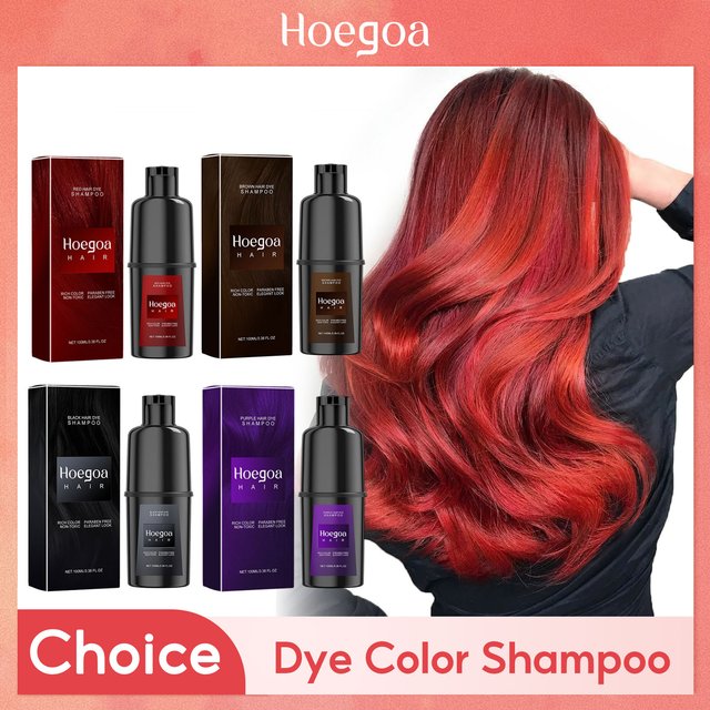 Shampooing colorant instantané pour hommes et femmes, coloration des cheveux non irritante,