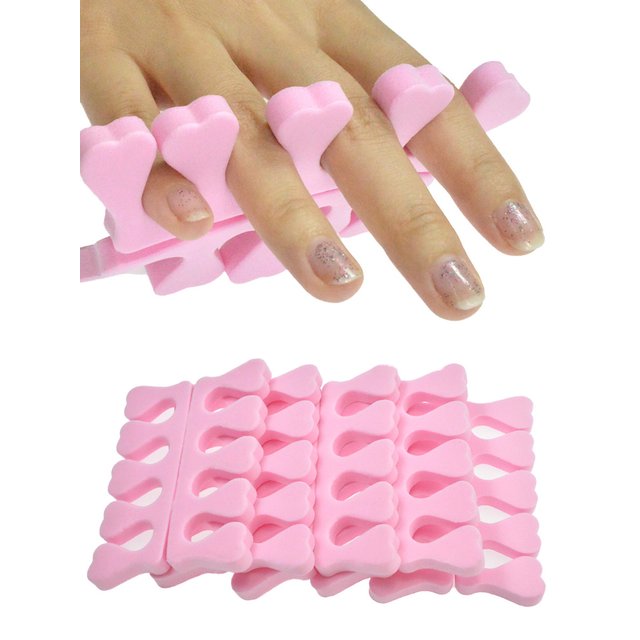20Pcs EVA Foam Nail Care Set Soft Toe Separator Finger & Feet Care Manicure Tools for Easy Nail Polish Application