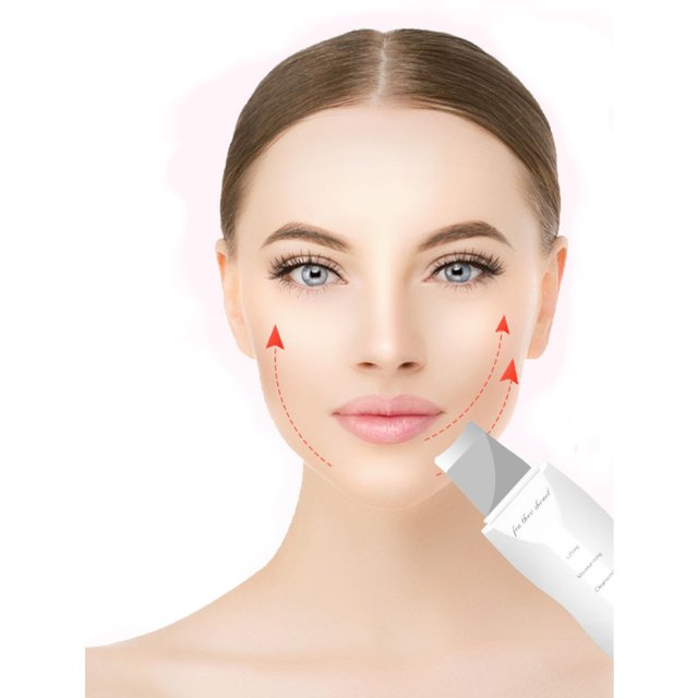 Deep Vibrate Skin Scrubber Facial Cleaner Shovel Spatula Not Ultrasonic Face ScrubberPeeling Blackhead Remover Facial Ma ssager