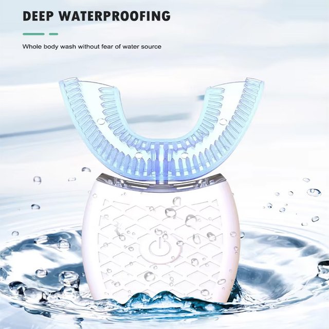 Best-selling U-shaped Ultrasonic Electric Toothbrush with Automatic Silicone Bristles for Deep Cleaning, Suitable for Home Use.