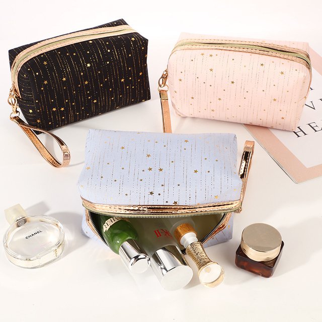 Stamping Makeup Bag Travel Cosmetic Bag Zipper Makeup Bags Cosmetics Organizer Storage Pouch Portable Travel Toiletry Bag