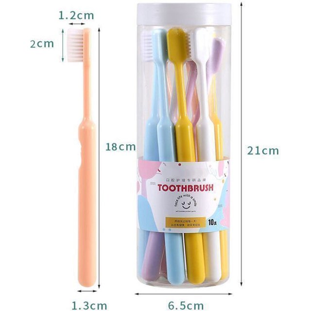 Large Capacity Bucket Toothbrush 10/20 Count, Gentle Soft Bristle Adult Toothbrushes, Ideal for Home Travel Student and Guest Us