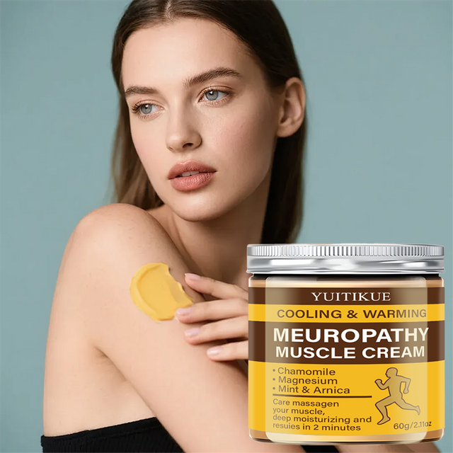 YUITIKUE Premium Neuropathy Muscle Cream | Cooling Warming | Magnesium Chamomile Arnica Muscle Moisturizer 60g