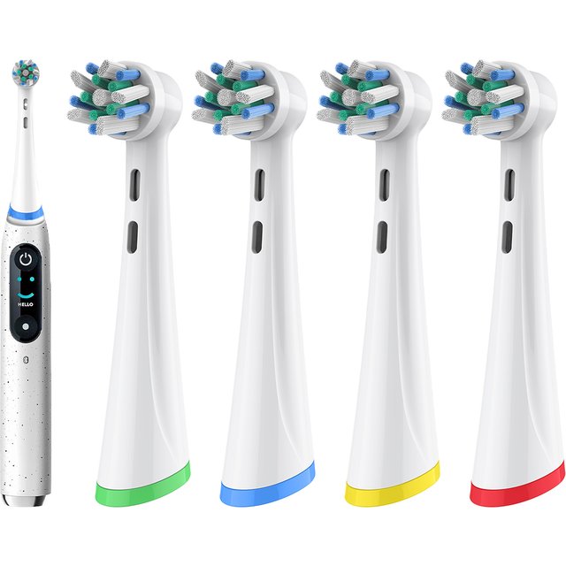 4 8 12 Pcs Rotating Cross Clean Replacement Brush Heads Compatible with Oral B iO 2 3 4 5 6 7 7G 8 9 10 Electric Toothbrush