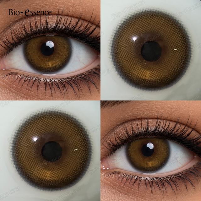 Bio-essence 2pcs Colored Contact Lenses for Eyes Russian Girl Pro Blue Natural Gray Eye Lenses Green Lens Cosmetic Beauty Pupils