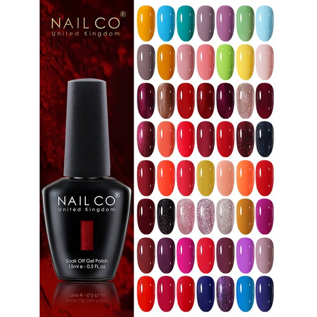 NAILCO 15ml Red Brown Color Series Gel Varnish LED Nails Art Manicure Coffee UV Gel Nail Polish Summer DIY Gellak Design Lacquer