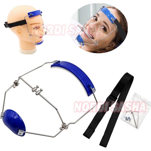 1Pcs Adjustable Dental Orthodontic Mask Forward Pull Headgear Face Mask with Single Lever Orthodontic Traction Appliance