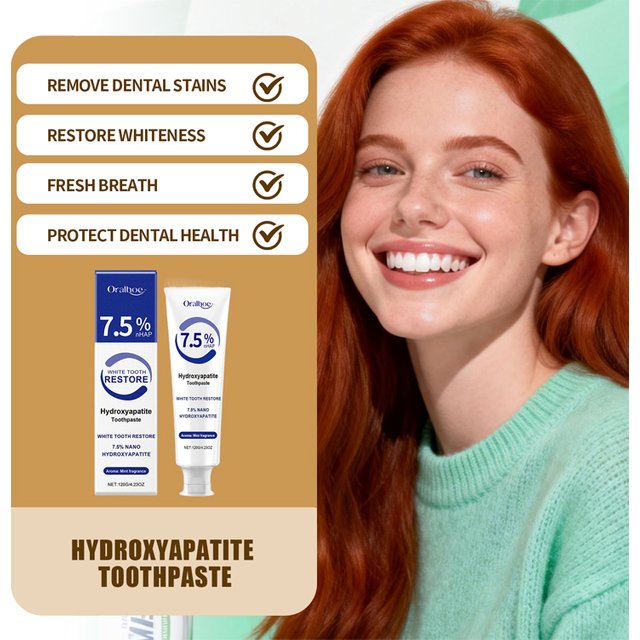 Hydroxyapatite Anti-Moth Whitening Toothpaste Freshing Breath Dental Caries Repair Effectively Remove Plaque Oral Cleaning Care